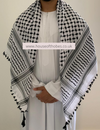 Black & White Tassel Shemagh | Keffiyeh | Scarf (Read Description)