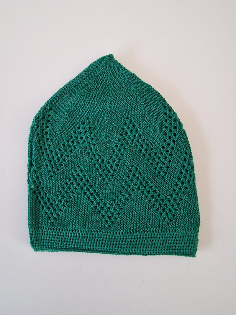 Emerald Green Prayer Hat | Kufi