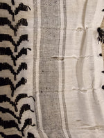 Black & White Tassel Shemagh | Keffiyeh | Scarf (read description)