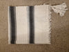 White Tassel Shemagh with black stripes | Keffiyeh | Scarf (read description)