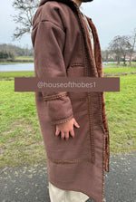 Luxury Brown Farwa Bisht | Winter Thobe Overcoat