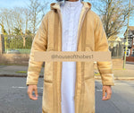 Luxury Beige Farwa Bisht | Winter Thobe Overcoat (Read Description)