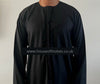 Black Non-Shiny Omani Tassel Thobe