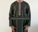 Green Embroidered Omani Thobe (Baby / Toddler Size)