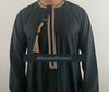 Boy's Luxury Forest Green Embroidered Omani Thobe Size 48 (Read Description)