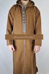 Chocolate Brown Winter Moroccan Djellaba | Thobe (Thick Fabric)