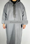 Grey Winter Moroccan Djellaba | Thobe (Thick Fabric)