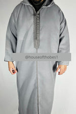 Grey Winter Moroccan Djellaba | Thobe (Thick Fabric)