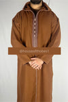 Chocolate Brown Winter Moroccan Djellaba | Thobe (Thick Fabric)