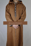 Luxury Brown Winter Moroccan Djellaba | Thobe (Thick Fabric)