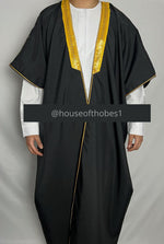 Black and Gold Bisht | Thobe Overcoat