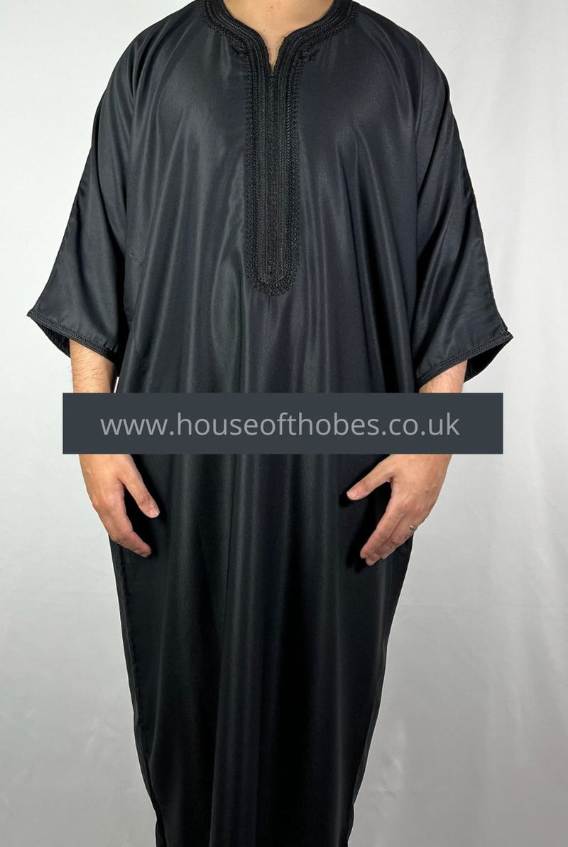 Black Moroccan Gandoura | Thobe