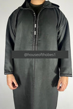 Charcoal Grey Winter Moroccan Djellaba | Thobe (Thick Fabric)