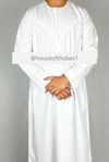 Boy's White Non-Shiny Emirati Thobe