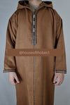 Luxury Brown Winter Moroccan Djellaba | Thobe (Thick Fabric)