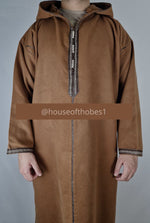 Brown Winter Moroccan Djellaba | Thobe (Thick Fabric)