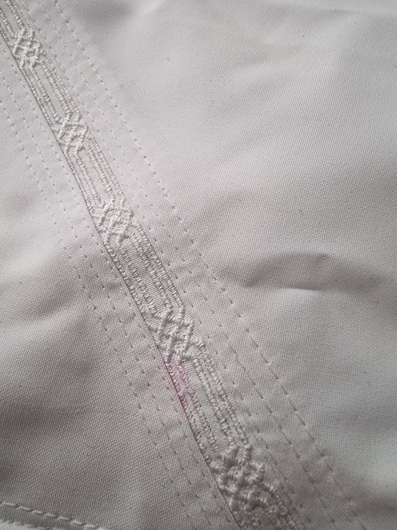 White Non-Shiny Emirati Tassel Thobe 52S (read description)