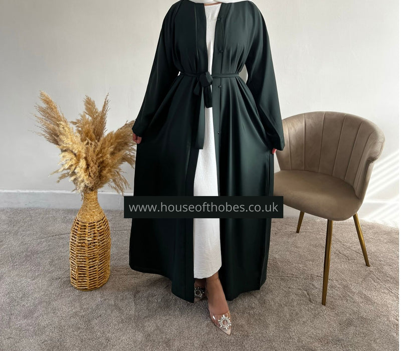 Emerald Green Open Abaya