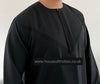 Black Non-Shiny Omani Tassel Thobe