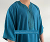 Teal Blue Moroccan Gandoura | Thobe