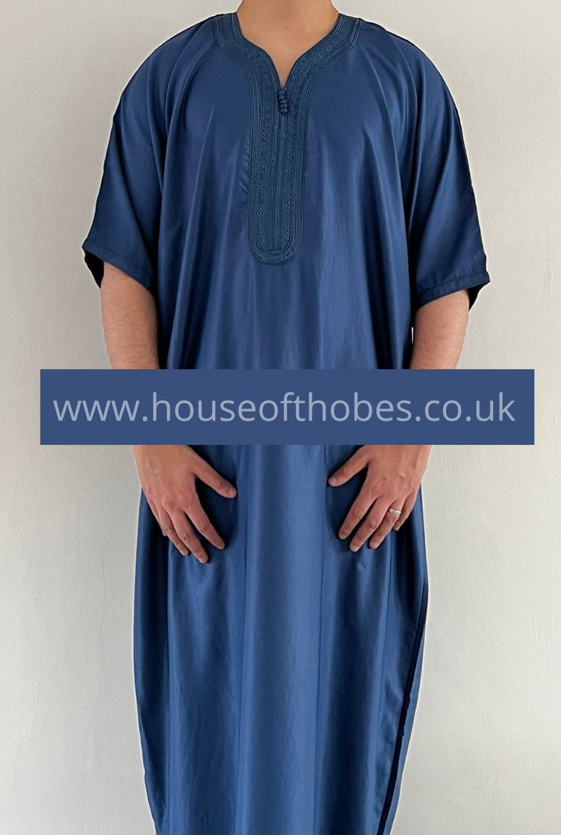 Royal Blue Moroccan Gandoura | Thobe