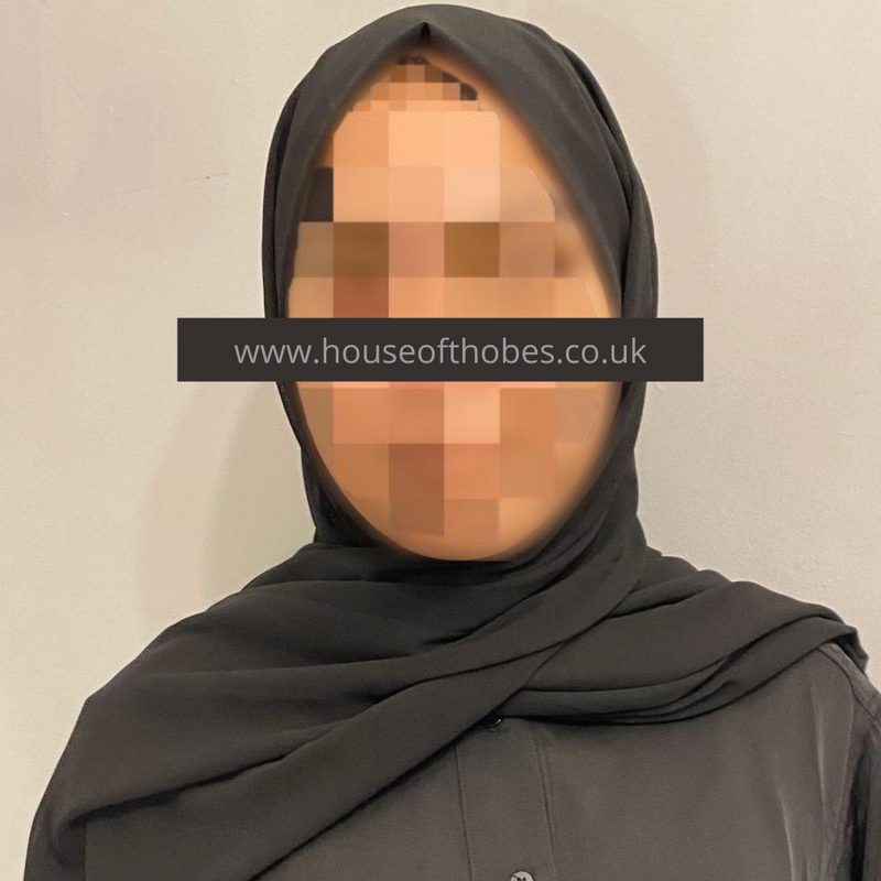 Premium Black Chiffon Hijab