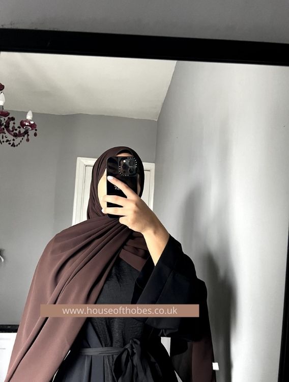 Premium Brown Chiffon Hijab