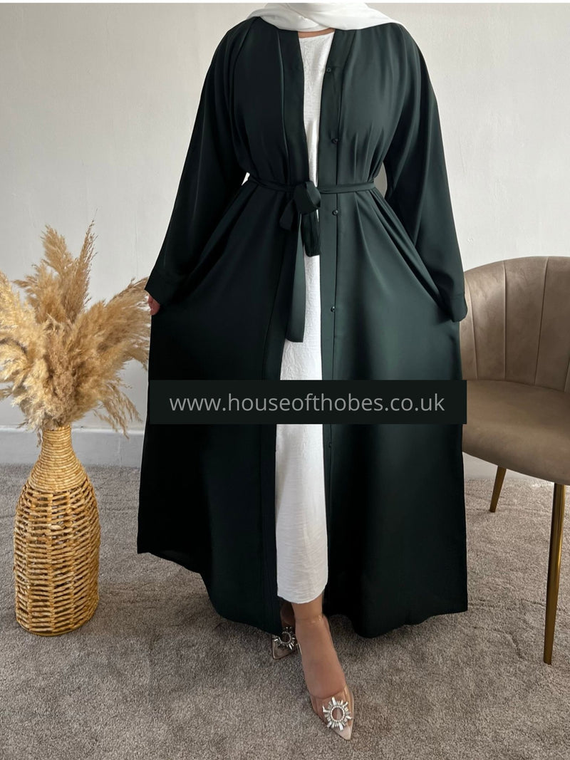 Emerald Green Open Abaya